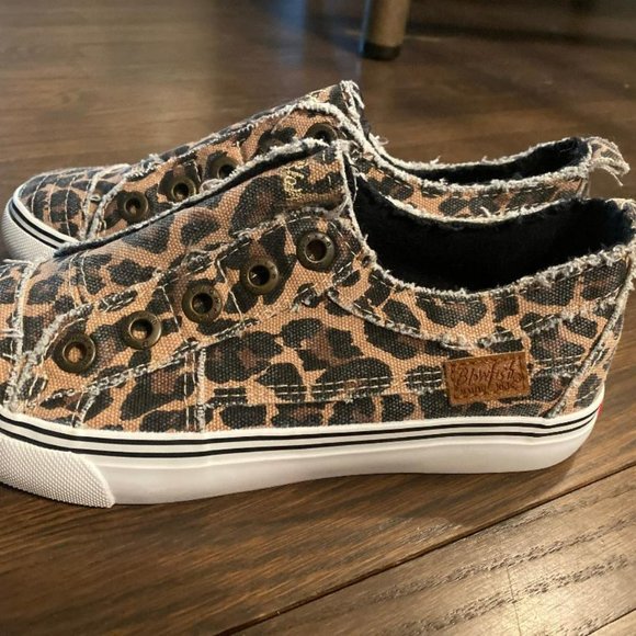 Blowfish Kids -  Black & Tan Leopard print slip on sneakers - Picture 5 of 7